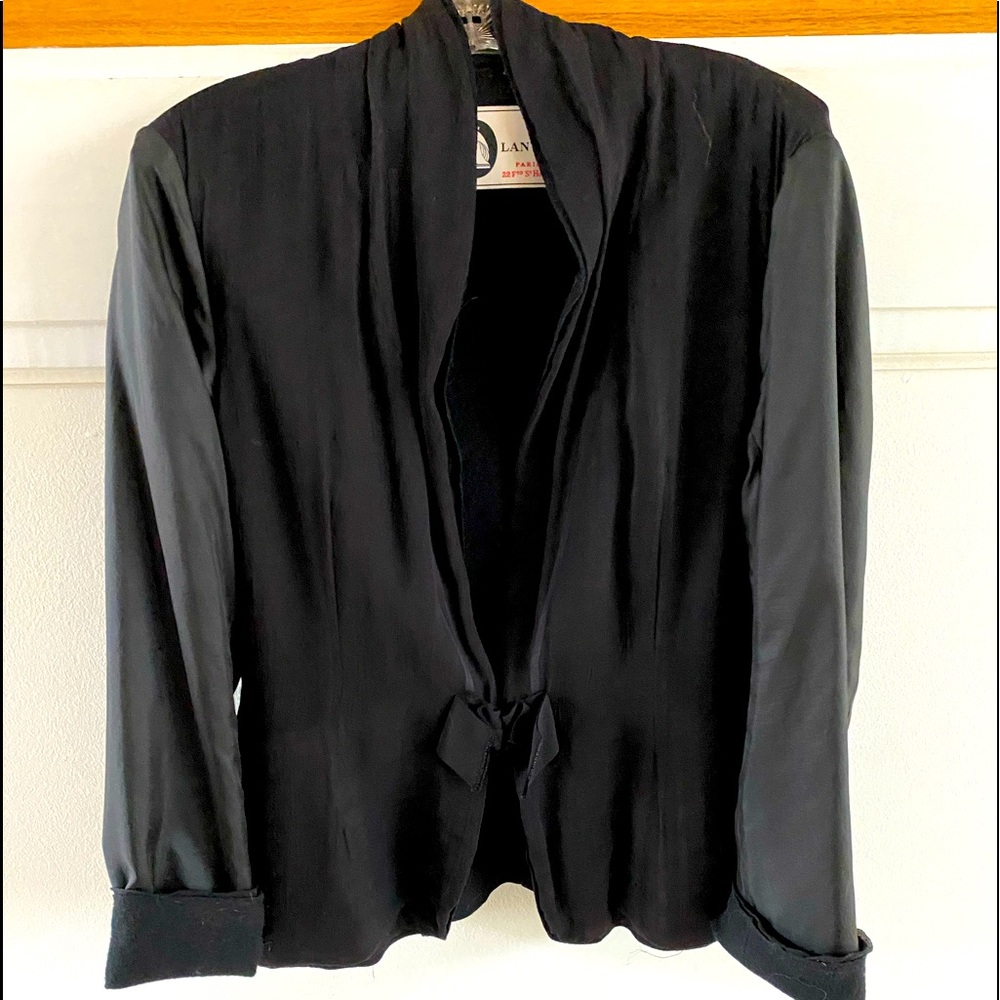 LANVIN - Black Unstructured Blazer size L/XL